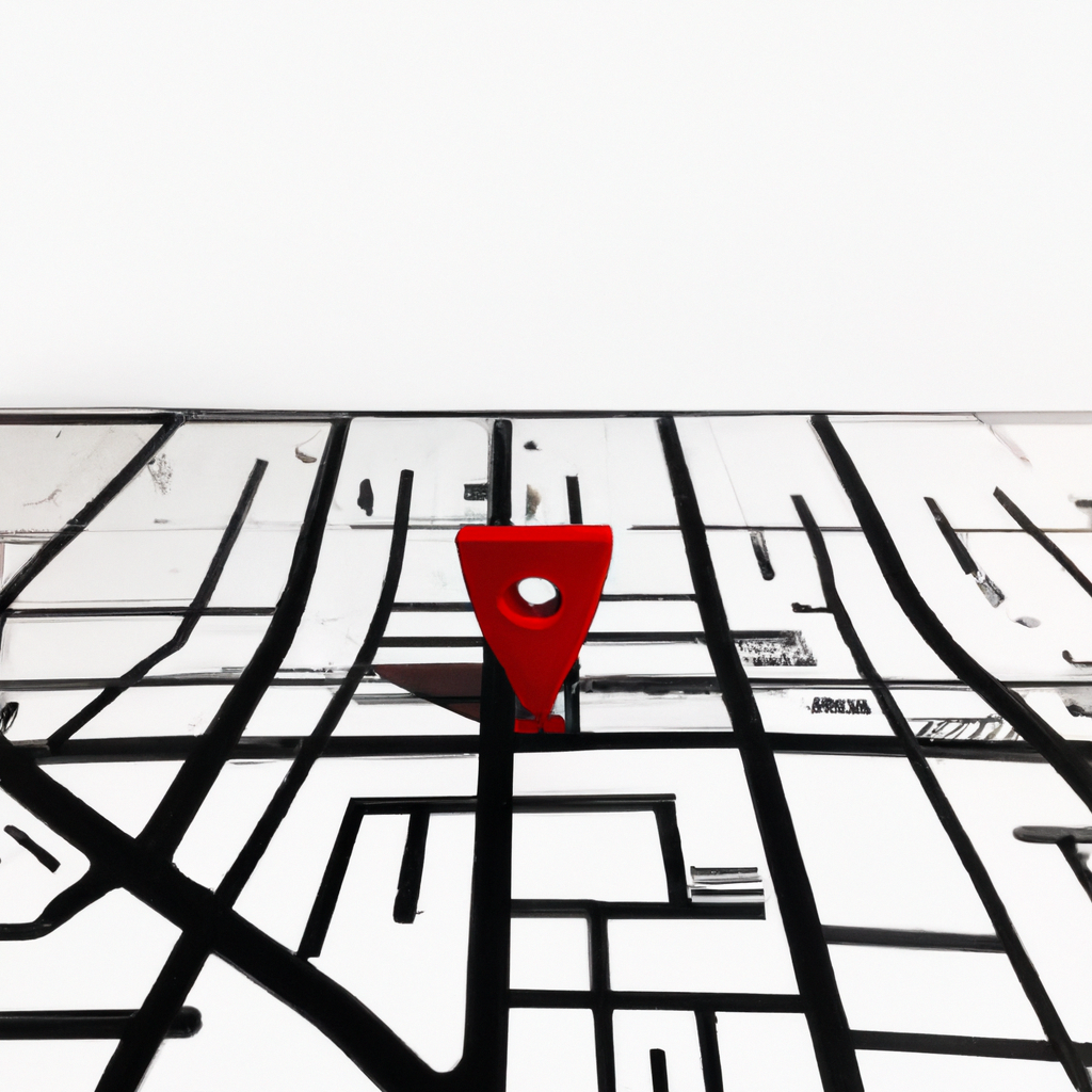 Stylized map preview of downtown Toronto with a red pin marking our office